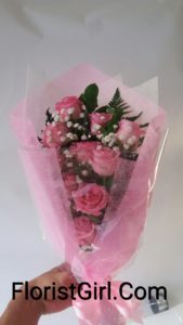 Bunga Valentine | Handbouquet Mawar Pink 085959000635