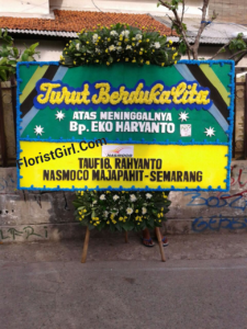 Rangkaian Bunga Papan Duka Cita di Jakarta Selatan 085959000635 Kode : FG-DUKA-02