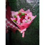 Jual Bunga Handbouquet Mawar Merah Mix Mawar Pink di Kelapa Gading 085959000635